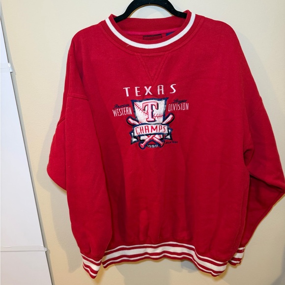 Other - Texas Rangers Champs Red Crewneck Sweater
